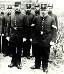 Sergeant Matthew Pedley with other members of the Borough force about 1875